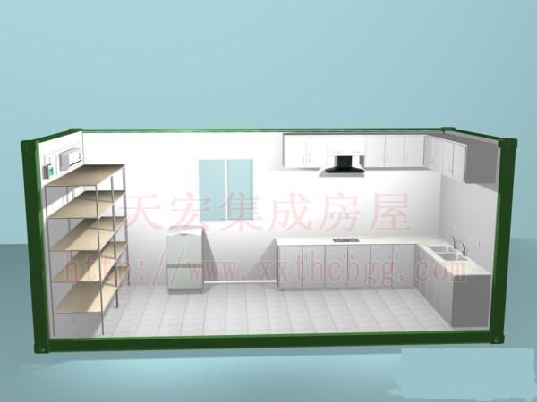 集裝箱廚房?jī)?nèi)部布置效果圖